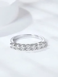 Sterling Silver Zircon Ring for Women - Shiny, Gorgeous, High - Quality Fine Jewelry for Engagement and Wedding (Silver)