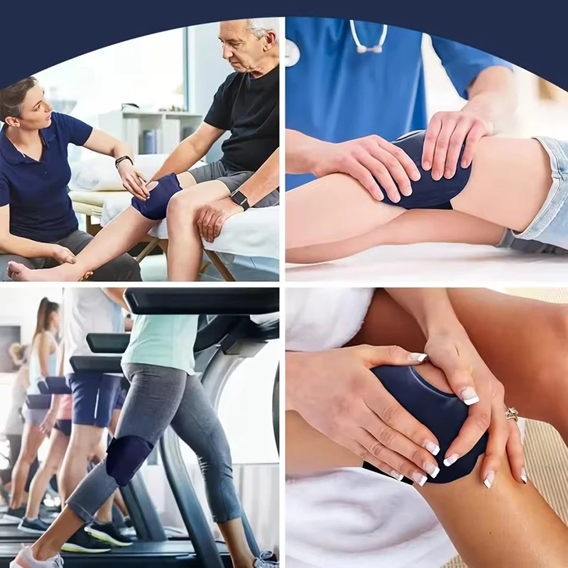 Reusable Cold Packs For Knee Nylon Gel Knee Ice Pack Wrap Adjustable Cold and Hot Compress Gel Pack Knee Health Care