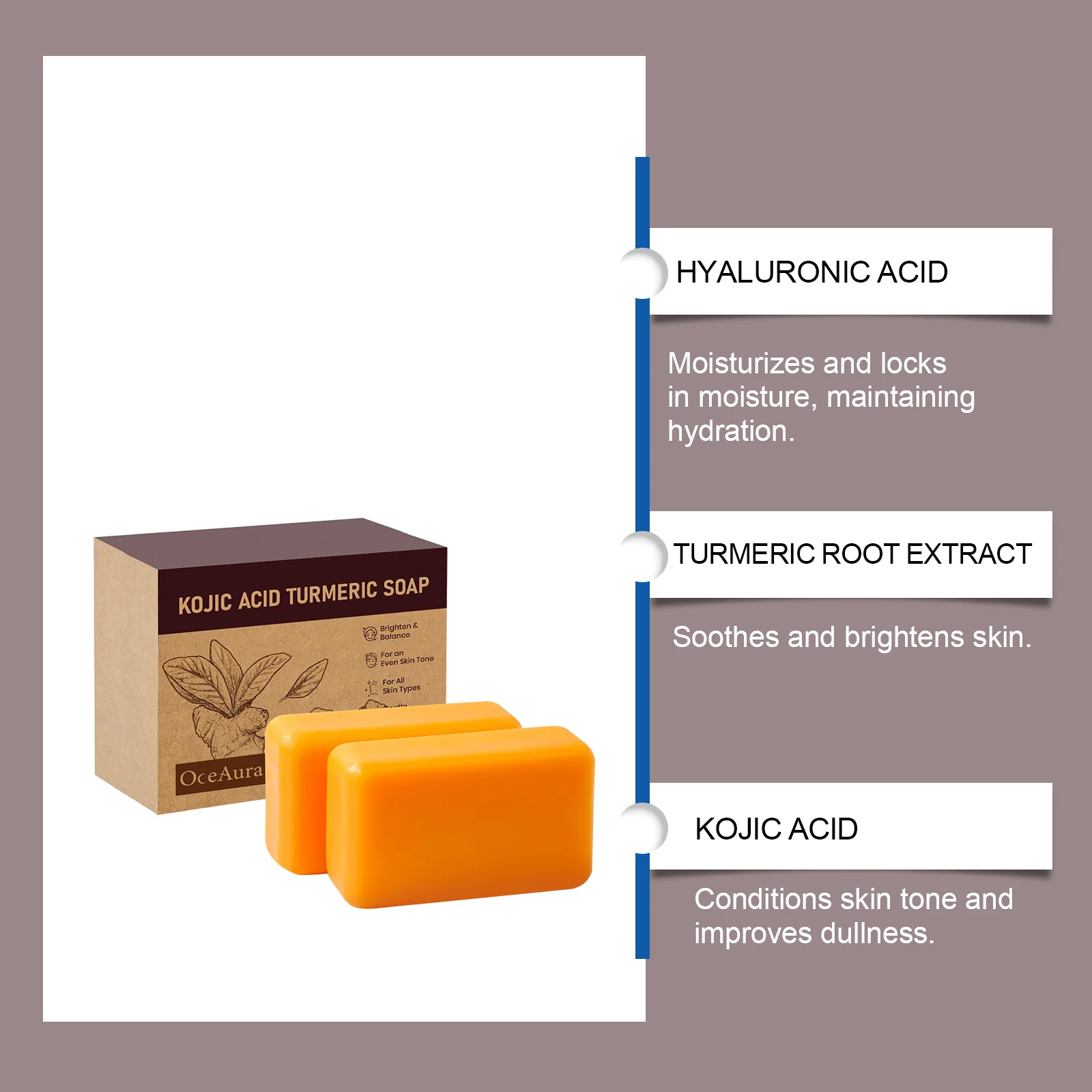Turmeric Soap: Cleans Pores, Improves Skin Texture, Nourishes and Hydrates Body Skin, Suitable for Full Body Use