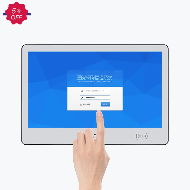 10 11 13 15 17 18 인치 RFID NFC 카드 리더기 500W 픽셀 카메라 멀티 사이즈 터치스크린 터미널 안드로이드 PC