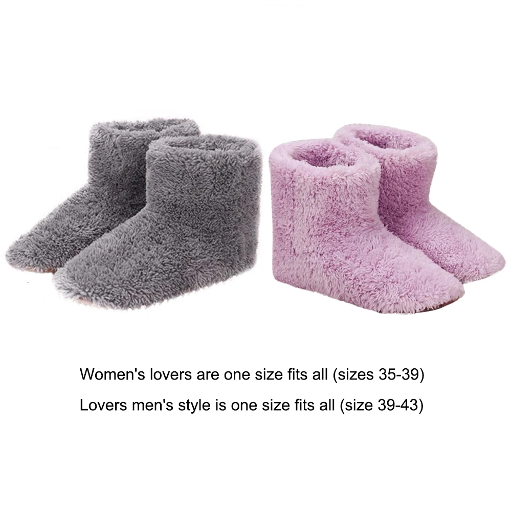 Women Men Rechargeable Foot Warmer Washable USB Heated Shoes Heated Booties for Cold Weather