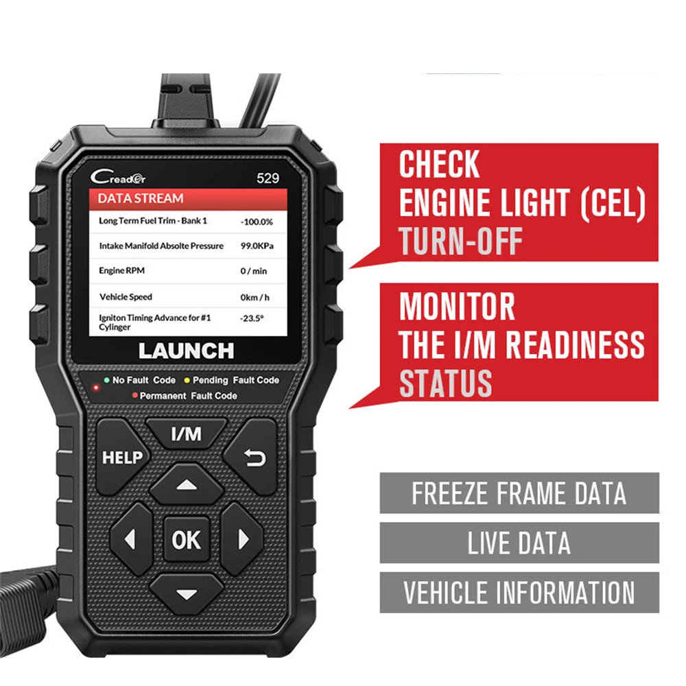 LAUNCH Creader 529 CR529 OBD2 Car Diagnostic Scan Tool Check Engine OBD