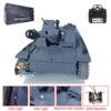 1/16 Heng Long HL TK7.0 German Stug III RC Tank 3868 Metal Tracks Turret Side Light 3
