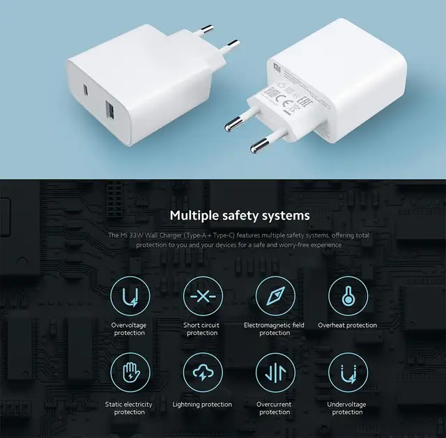 Mi 33W Wall Charger (Type-A+Type-C)