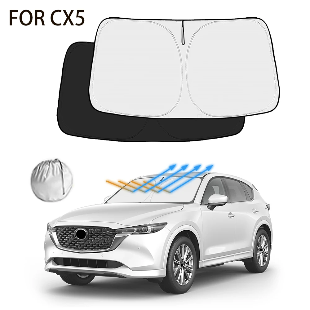 For Mazda CX5 CX-5-Car Windshield Sunshade Cover Front Window Sun Shade Visor Car Interior Accessories UV Protection