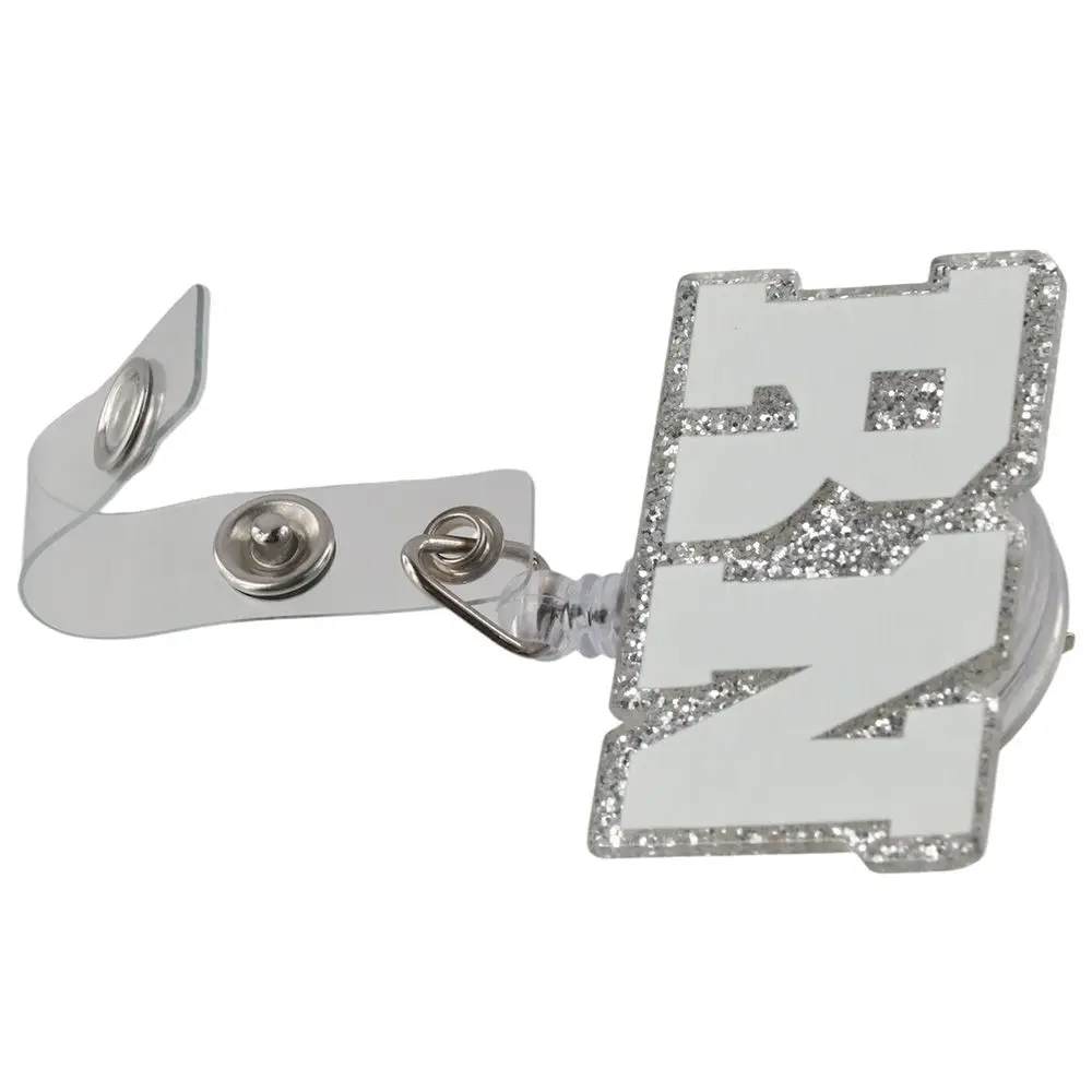 

Horizontal RN ID Nurse Badge Fancy Nurse Badge Badge Holders Glitter Nurse Badge Reel ID Card Holder Nursing Accessories