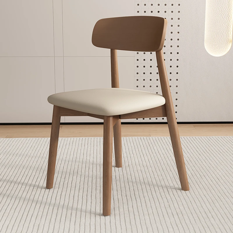 

Designer Waterproof Dining Chair Wood Nordic Leather Kitchen Dining Chairs Modern Luxury Cadeiras De Jantar Home Furniture