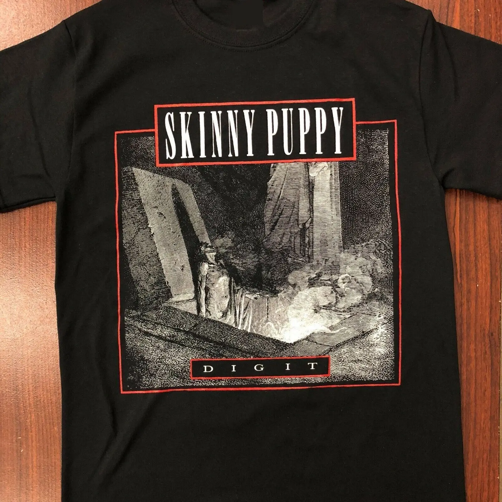 Vintage 90s Skinny Puppy Digit Short Sleeve Black Men S