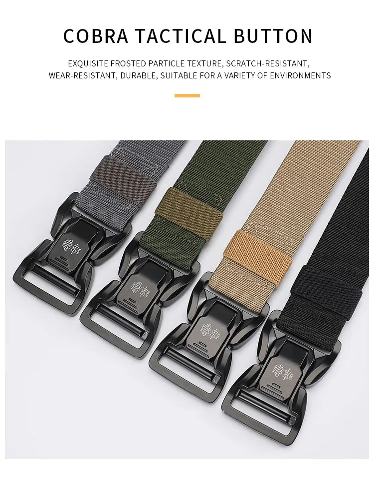 Männer Gürtel klassische Mode Matching Essentials taktische Schnell verschluss Snap Snap elastische Freizeit Outdoor Metalls chnalle taktischen Gürtel – Detail 2