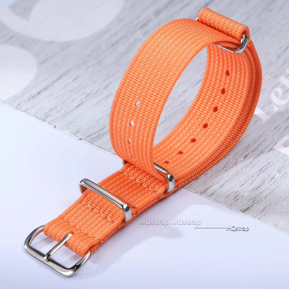 Rugged Ribbed Nylon Watch Strap for Military-Style Timepieces