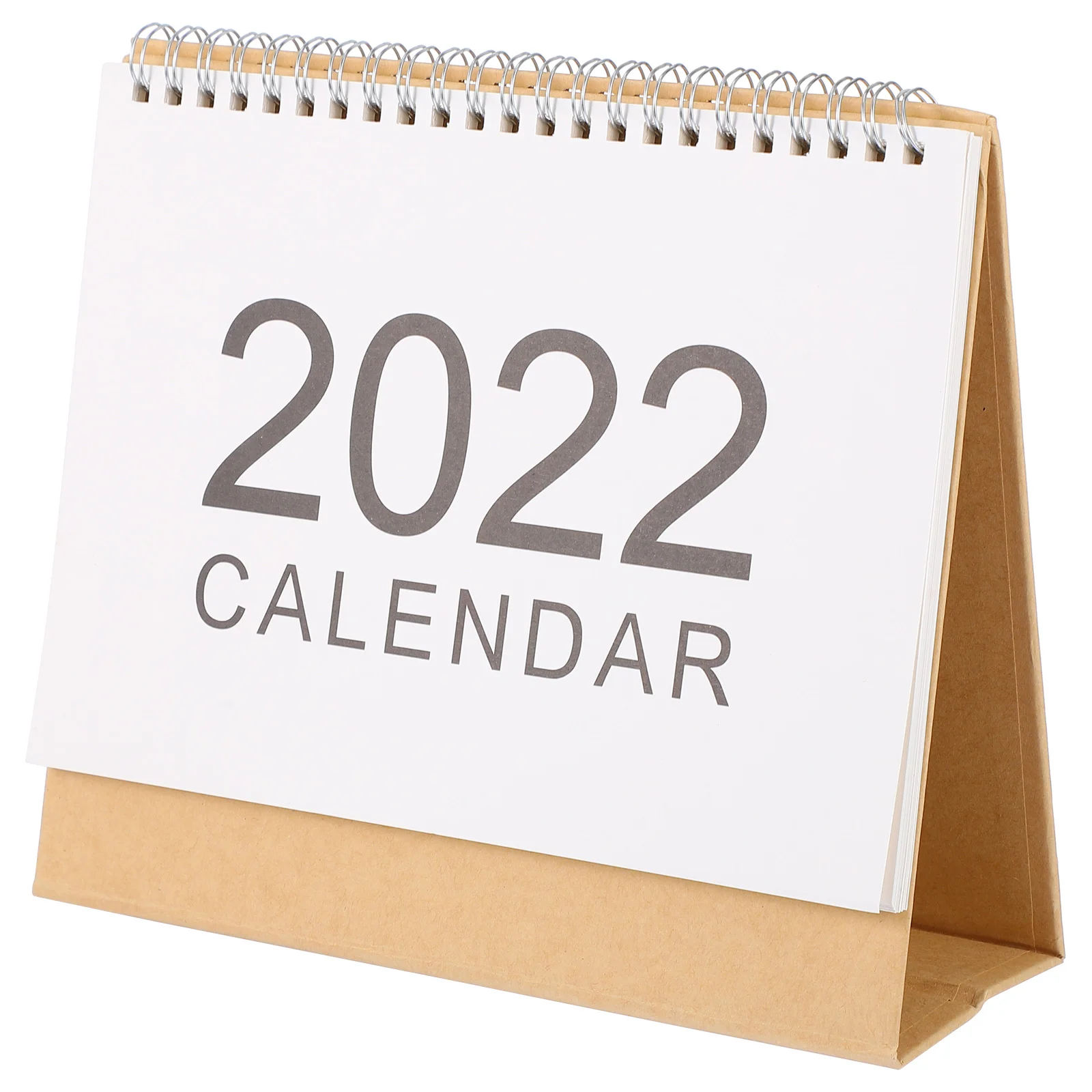 

2022 Desk Calendar Paper Office Simple Style Tabletop Desktop Adornment Decor Coil Calendars