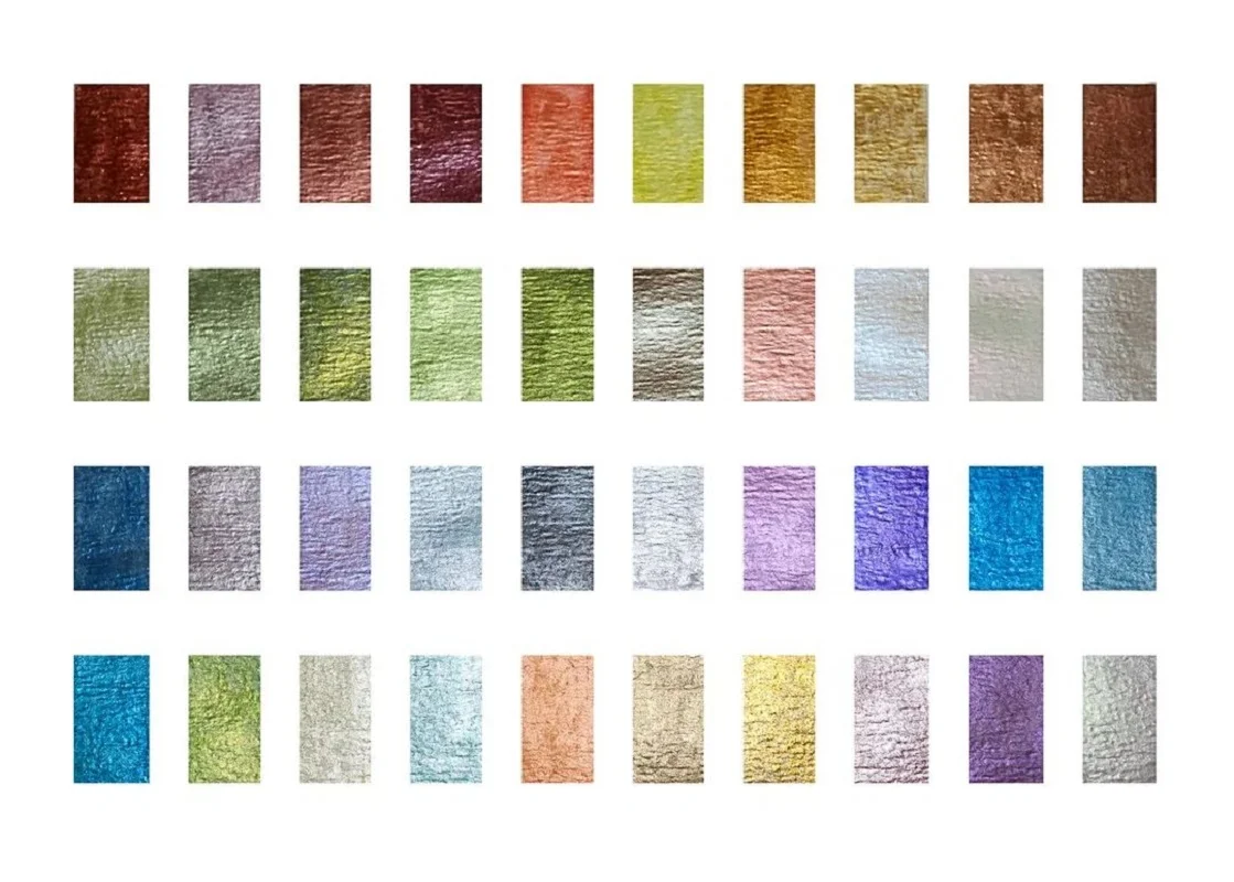 Handmade pearlescent watercolor paint 40 colors1ml shiny metal solid Acuarelas Drawing Nail set Art aquarelle supplies