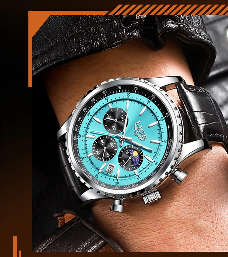 2026 LIGE Top Brand Luxury New Men Watch Quartz Man Watches Waterproof Luminous Watch for Men Date Chronograph Sport Wristwatch