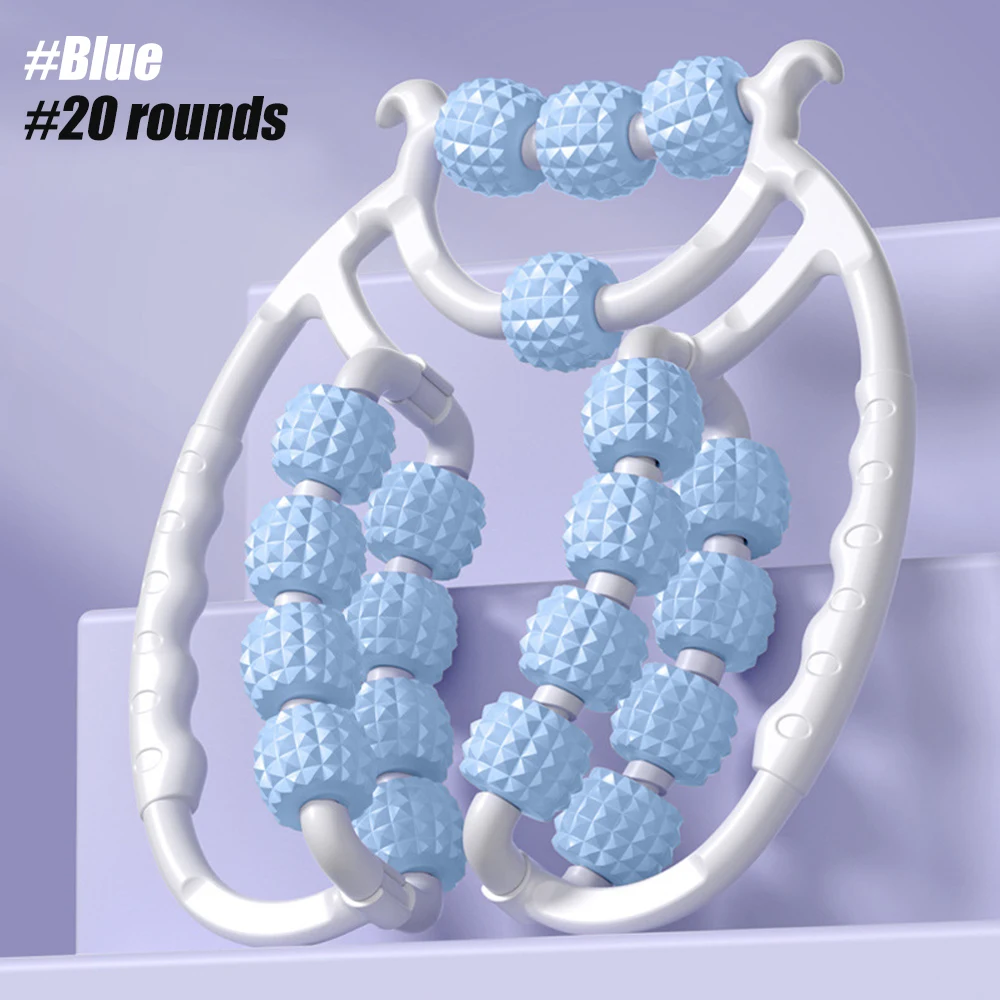 Compact Meridian Massage Roller for Waist, Abs, and Legs - Portable Cellulite Relief Tool