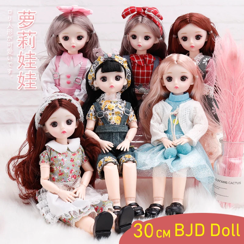 Bjd Dolls 30Cm Clothes Set Completo 1/6 Kawaii Baby Reborn Dolls Toys For Girls 23 Ball Jointed Barbie Doll Dress Up Giocattoli Per Bambini Fai Da Te