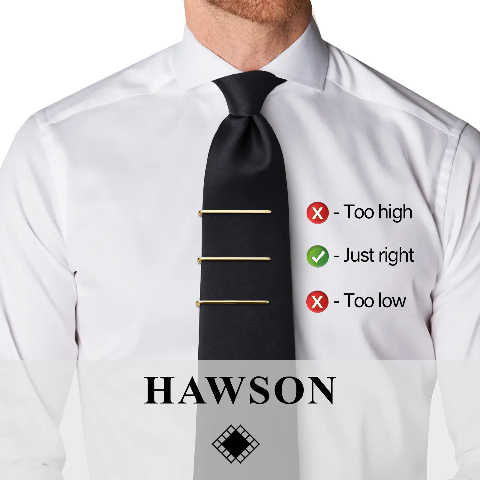 Fermacravatte Uomo Hawson - Elegante E Moderno, Per Matrimoni E Ufficio - Foto 7