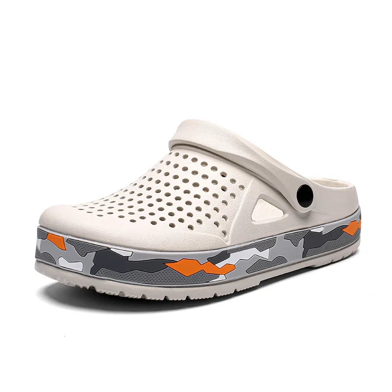 Leather Sandals Sports Slippers Men's Slipper Summer Lightweight Comfortable Sandals Men EVA Soft Sole Slides Shoes Outdoor Walking Beach Shoes Flip Flops