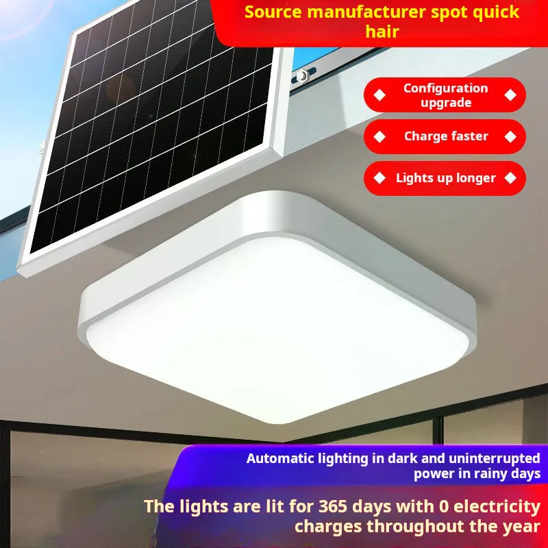 

High Cost Performance Indoor Solar Powered Ceiling Light LED for Bedroom, Living Room, Balcony, Hallway - Separate Type