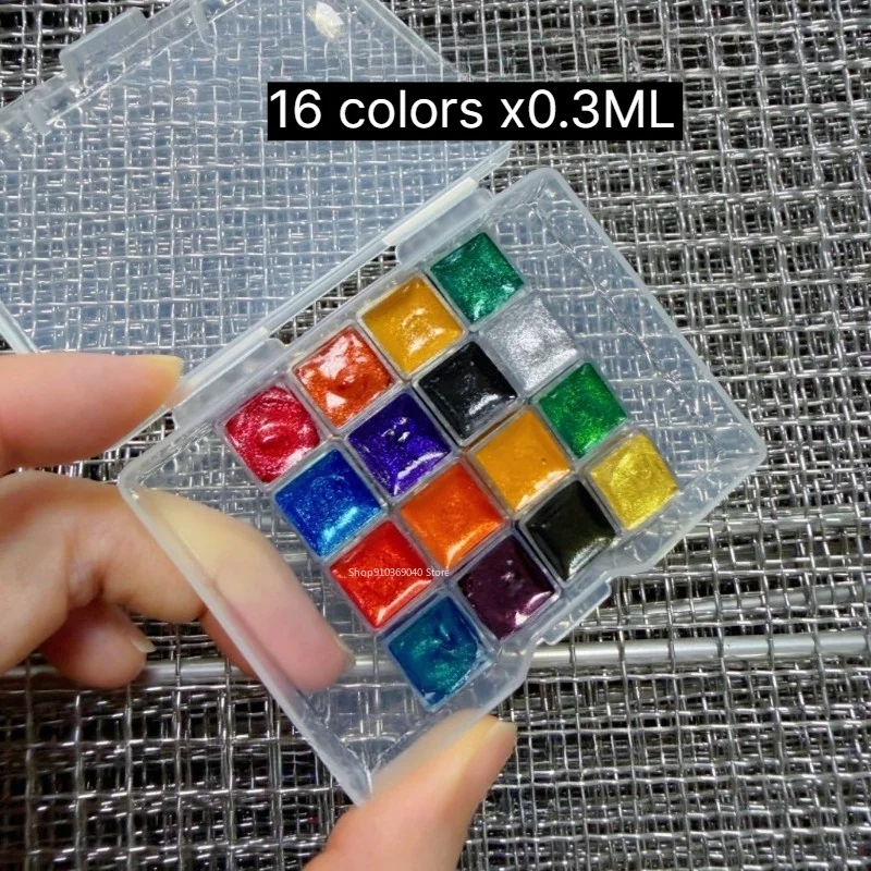 Holbein 16-Color Pearlescent Watercolors 3