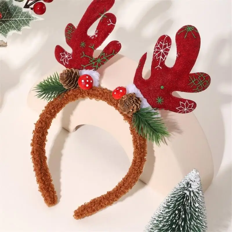 Mistel Weihnachten Stirnbänder Headwear Party Foto Requisiten Weihnachten Party Headwear Cosplay Zubehör Y08E – Detail 7