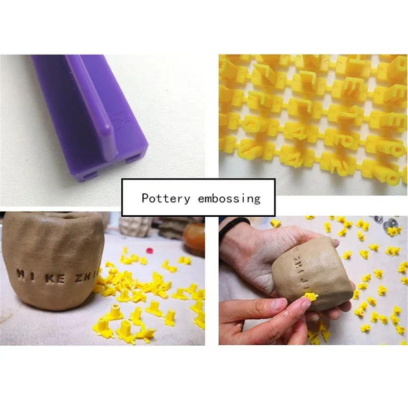 Ceramic Stamp Set for DIY Personalized Clay and Pottery Crafts with Alphabet, Number and Name Stamps Soap Candle Biscuit Making
