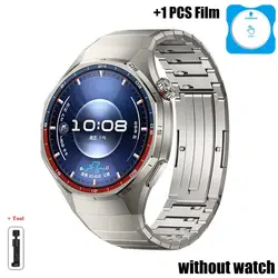 Luxury Titanium Strap with Tempered Glass - Premium Metal Bracelet - Huawei Watch GT6 pro (Ti)