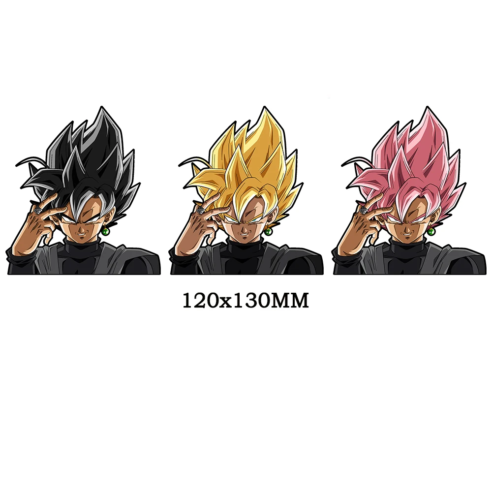 Goku pegatinas de Anime, calcomanías impermeables con movimiento negro,  DBS| | - AliExpress