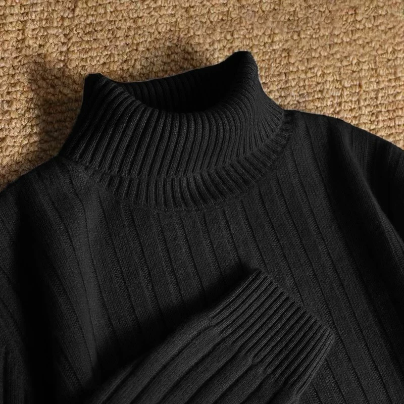 Animal Game Outdoor Herren Langer Strickpullover Pullover Basic Rollkragenpullover Lässiger Pullover Winter Herren Kalte Bluse Strickwaren – Detail 3
