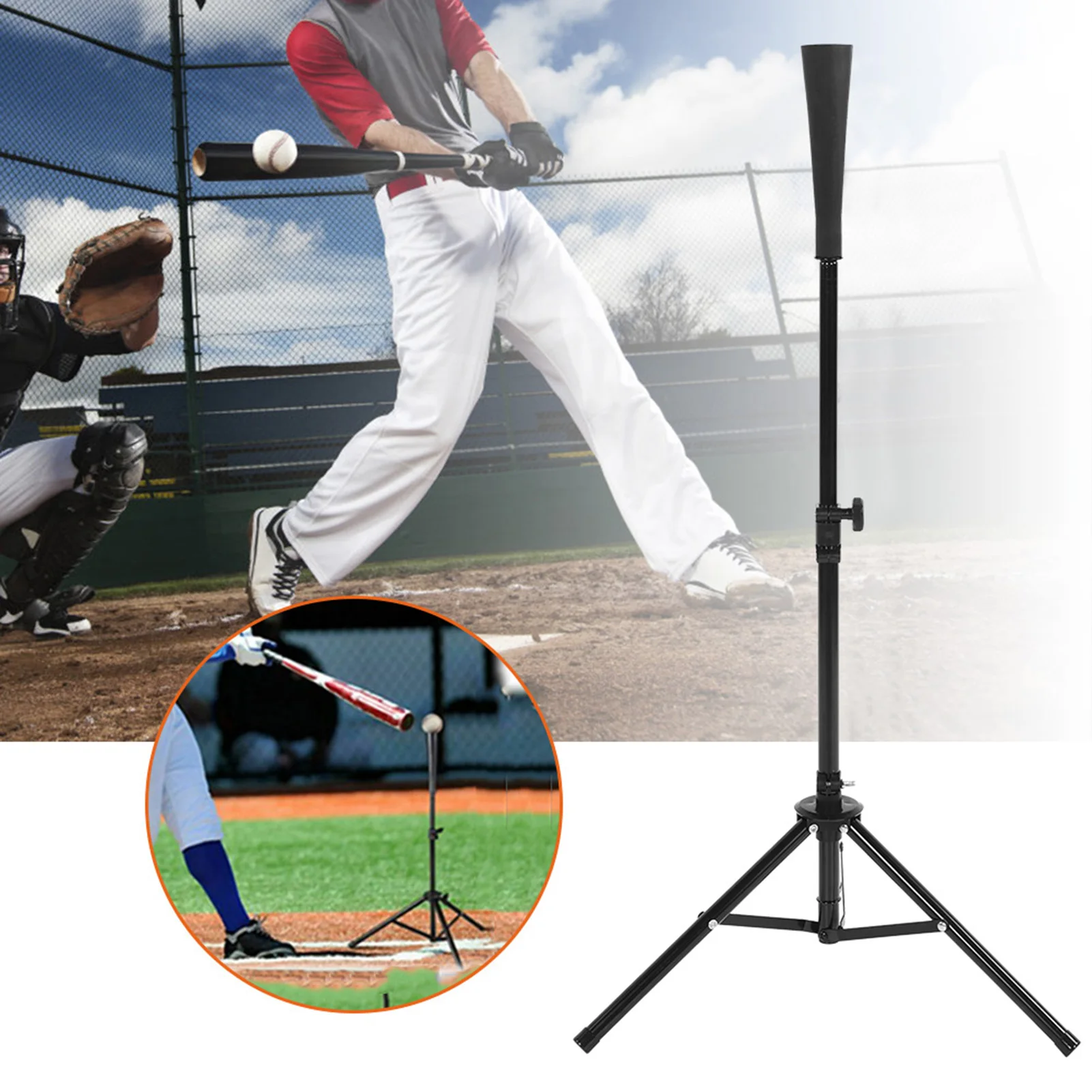 Baseball Batting Tee Adjustable Softball Tripod T Stand Practice Training Hitting Ball Baseball Batting Tee Tripod