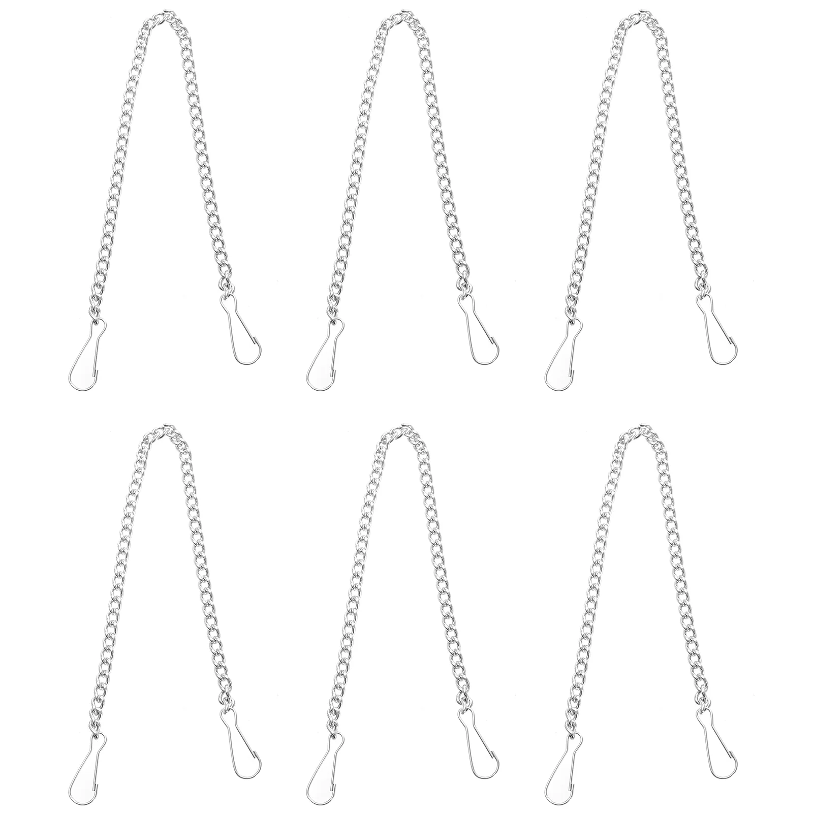 

6 Pcs Toilet Baffle Chain Handle Lift Metal Flapper Accessories Replacement Water Tank Chains