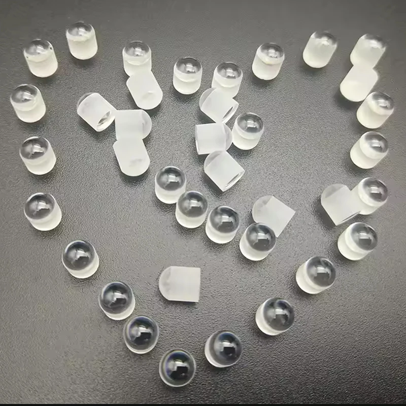 10PCS 4.9X6mm Projection Necklace Lens Optical Glass Plano Convex Cylindrical Lenses for DIY Creative Gift