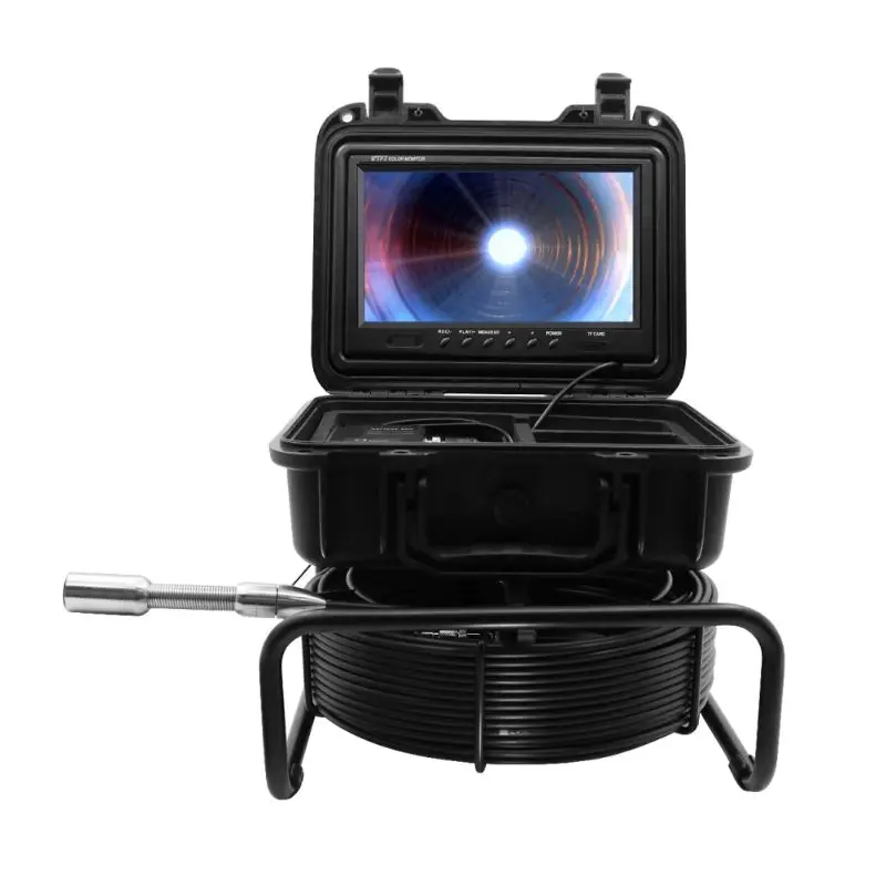 

Hot Sale Easy Coil/Release Cable 9" HD Screen Pipe Inspection Camera System Camera Head For Pipe In Aspect Ion With Ft DVR Card
