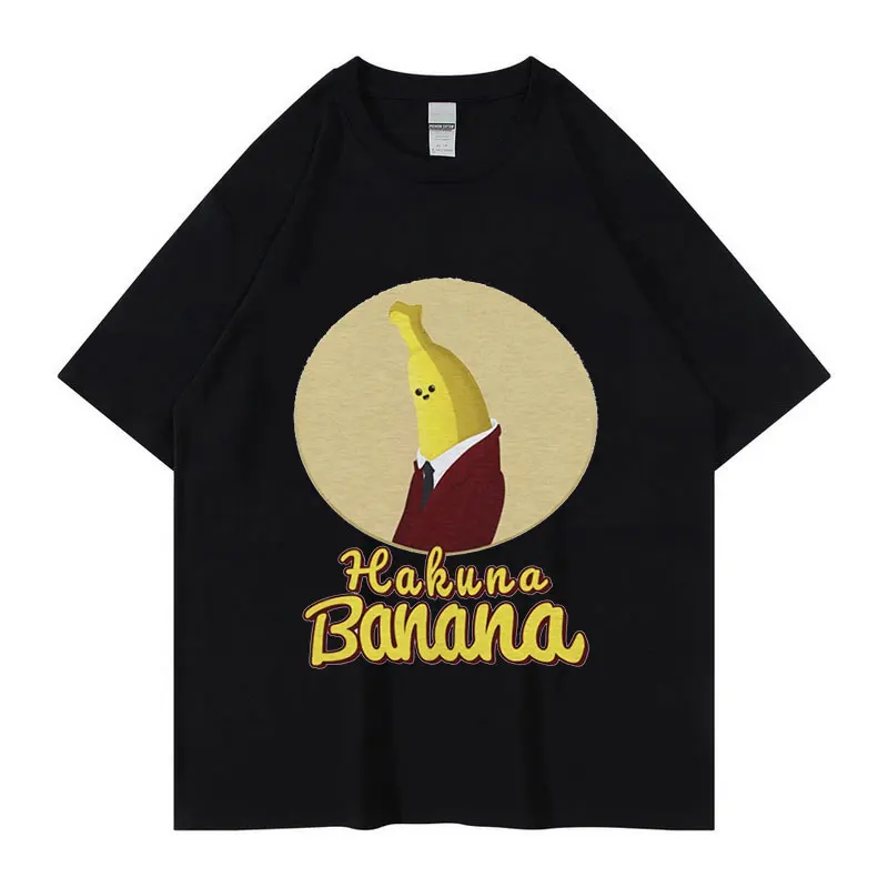 

Banana in Suit Funny Graphic T Shirt Men's Women Fashion Cotton Oversized T-shirts Summer Casual Clothing T-shirt Harajuku Tops