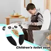 Foldable Toddler Toilet Seat Mat Travel Potty Seat Pad Folding Travel Panda Comfortable Toilet Seat Cover For Home Camping Trip 6
