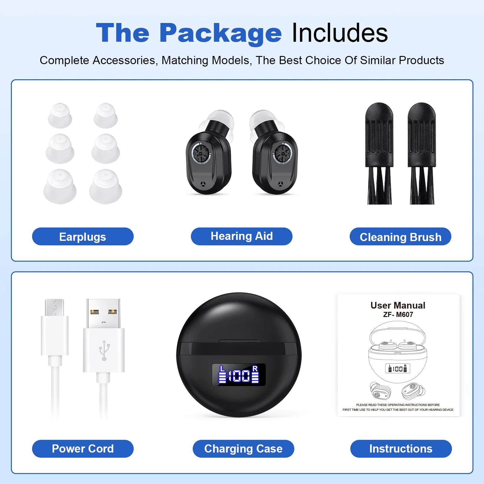 Digital Hearing Aid Rechargeable - HD Sound Hearing Amplifier For Adults And Seniors W/Charging Base, Intelligent Noise Reduction - Single Hear Assist - View #9