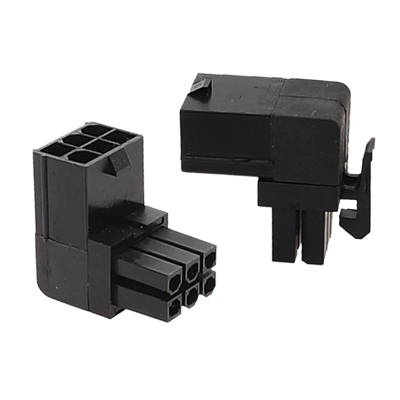 

16FB Твердые 90-градусные угловые 6-контактные разъемы для видеокарты Локтевая пряжка для видеокарты 6-контактные адаптеры для