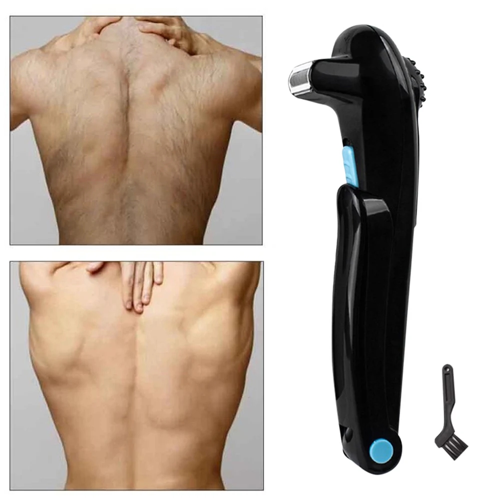 verrader de eerste Maak een naam Elektrische lange steel mannen rug haar scheerapparaat big blade trimmer  opvouwbaar terug scheerapparaat mannen haar remover met reinigingsborstel|  | - AliExpress