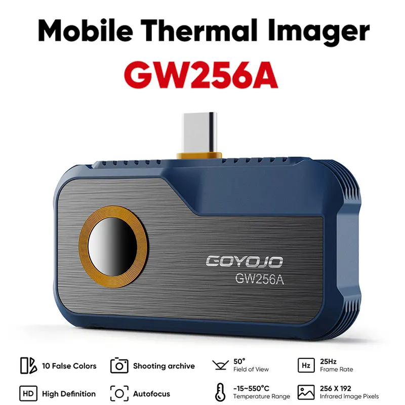 256*192 Mobile Phones Thermal Imager GW256A Thermal Imaging Camera Type-C Camera For Device Fault Detect thermal imaging camera