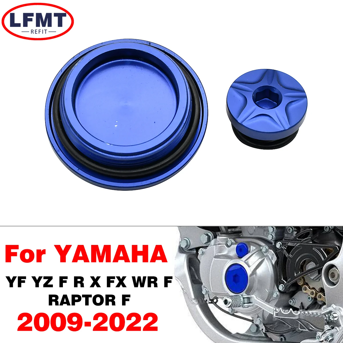 

Motorcycle CNC Aluminum Billet Engine Timing Plug Oil Plug Set For Yamaha YZ250F YZ250FX YZ450F WR250F 2009-2022 Universal Parts