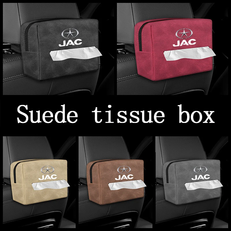 

Suede Car Seat Back Tissue Box With Hanging Tissue For JAC S2 S3 S4 S5 S7 R3 A5 3 JS4 J3 J4 J7 JS2 JS3 JS4 Interior Accessories