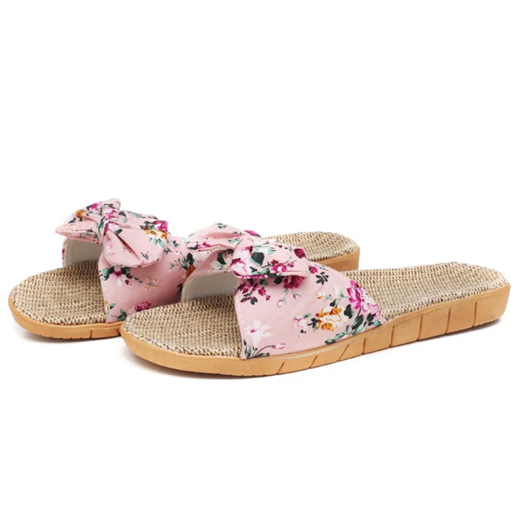 New Summer Ladies Slippers Outdoor Beach Sandals Bohemian Ethnic Style Handmade Espadrilles Platform Slippers Flip Flops Women