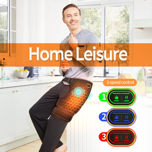 Full-Wrap Hip Support Brace with Massager Sciatica Pain Relief Buttock Physical Therapy Recovery Focused Hip Heating USB-Powered 6