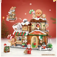 panda Building Blocks  toys  Ice cream Shop Retail Store Architectures model Assembly Toy Christmas Gifts for Adult 2