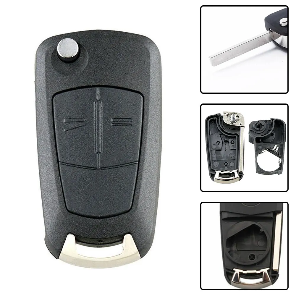 2 Button Remote Flip Folding Key Fob Case Shell Blade Replacement Part Accessories For Opel Corsa D Zafira B Astra H Tigra 2 Key