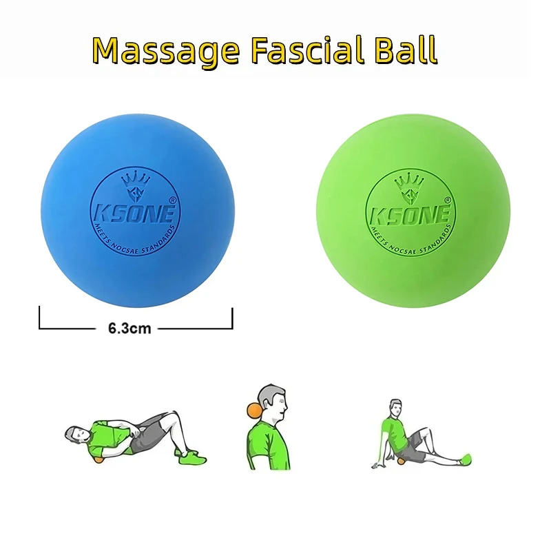 Rubber Fascia Massage Ball Yoga Fitness Muscle Relaxation Pain Relief Healt Care Portable Physiotherapy Lacrosse Massage Ball 1