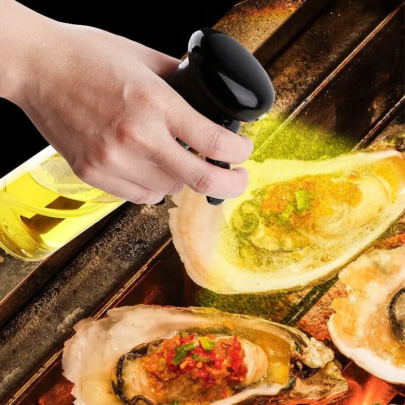 Description Picture 3 of itemTransparent Cooking Oil Bottle Cookware Bbq Olive Oil Spray for Fitness Sauce Sprayer Set Tableware Kitchen Dining Bar Home