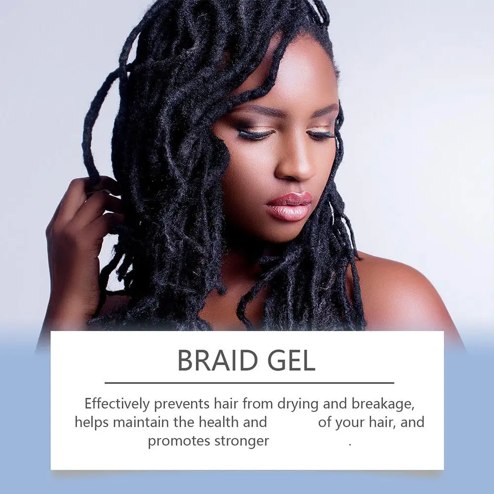 100g Strong Hold Lock And Twist Tames Frizz Edge Braiding Gel For African Hair High Shine Braids Weaving Styling Pomade