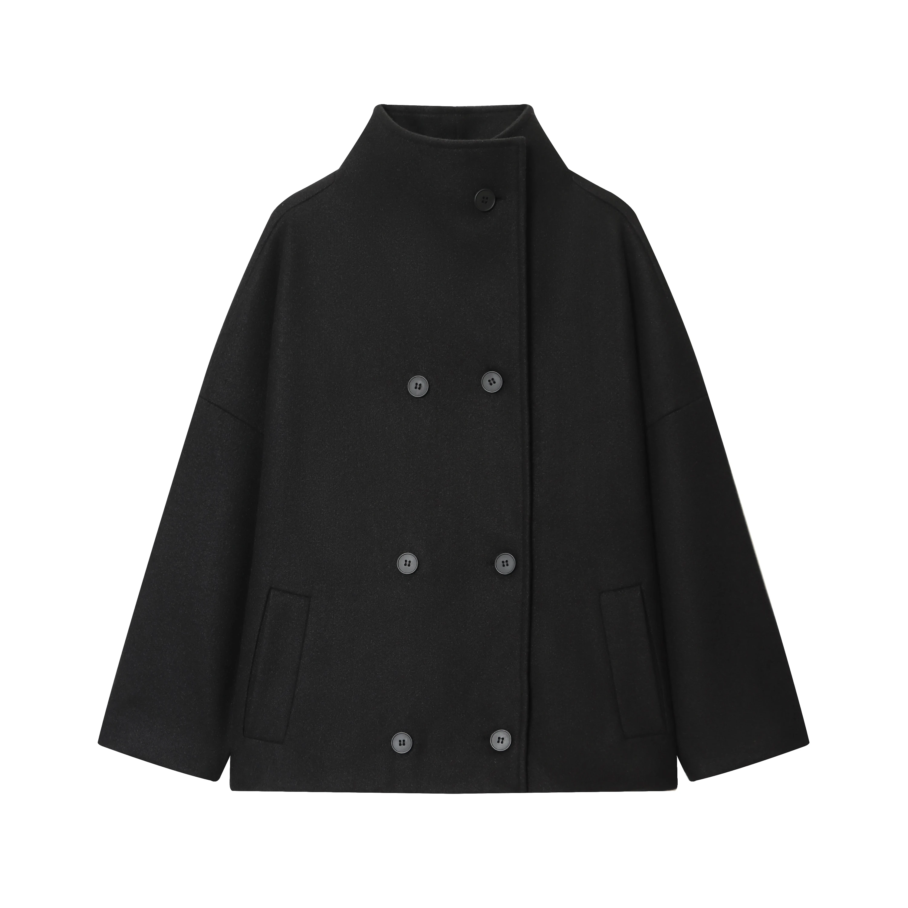 Feminino casual chique jaqueta manga longa botões duplos casacos moda 2025 outono inverno casacos