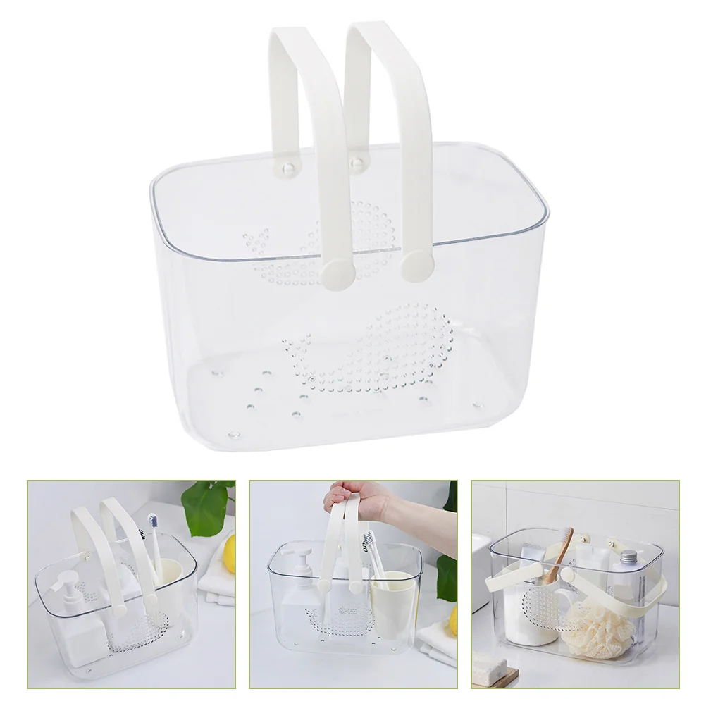 

Water Proof Bath Basket Travel Storage Baskets Portable Bathroom Tote Plastic Thickened