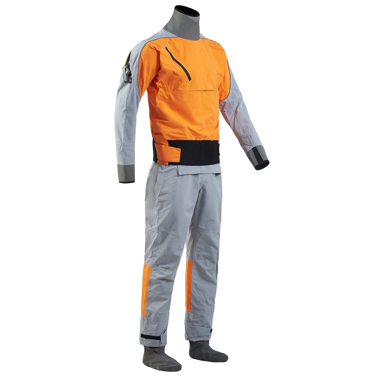 4-layer waterproof Kayak Dry suit Men One pieces Latex Gasket for Drift Floating